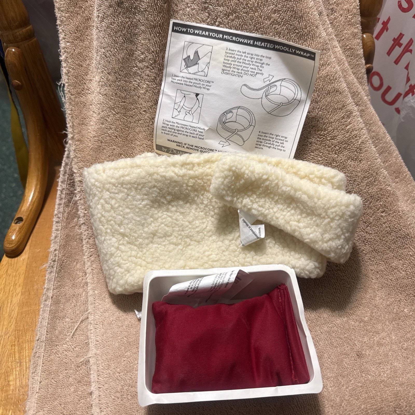 Woolly Wrap Berber Neck Comforter Microwaves Heated