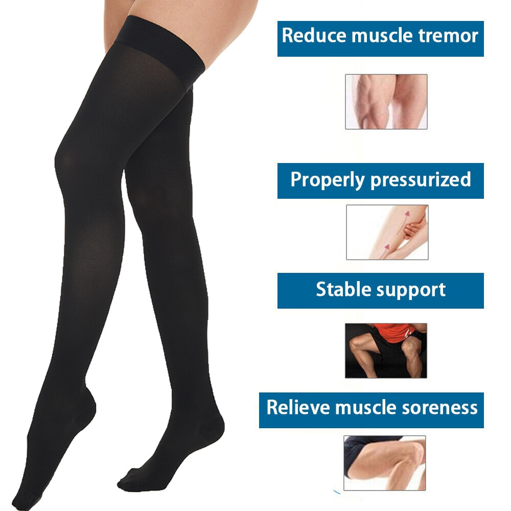 Thigh High Compression Socks Support Stockings 20-30 mmHg Surgical Varicose Pain