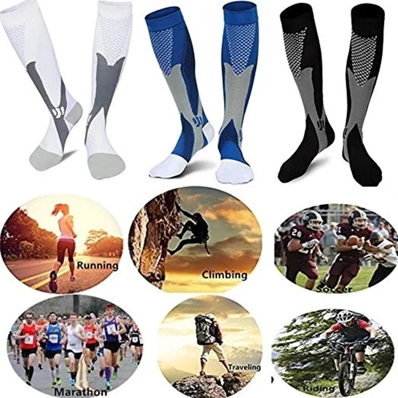 Unisex Compression Socks Calf Shin Leg Soft Stockings Sports Medical Stocking US
