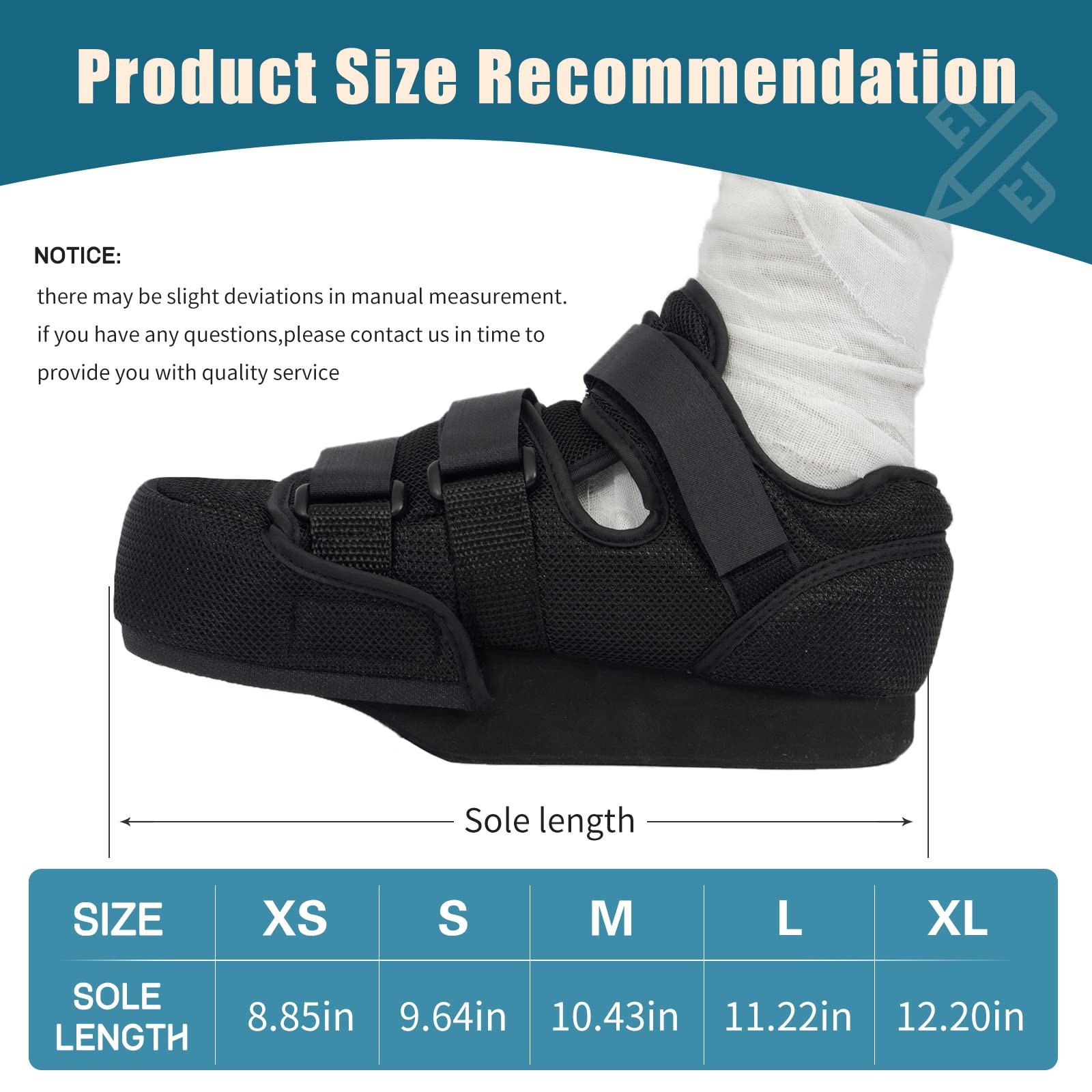 Forefoot Off-Loading Post Op Shoe Closed Toe Medical Walking Boot for Broken …