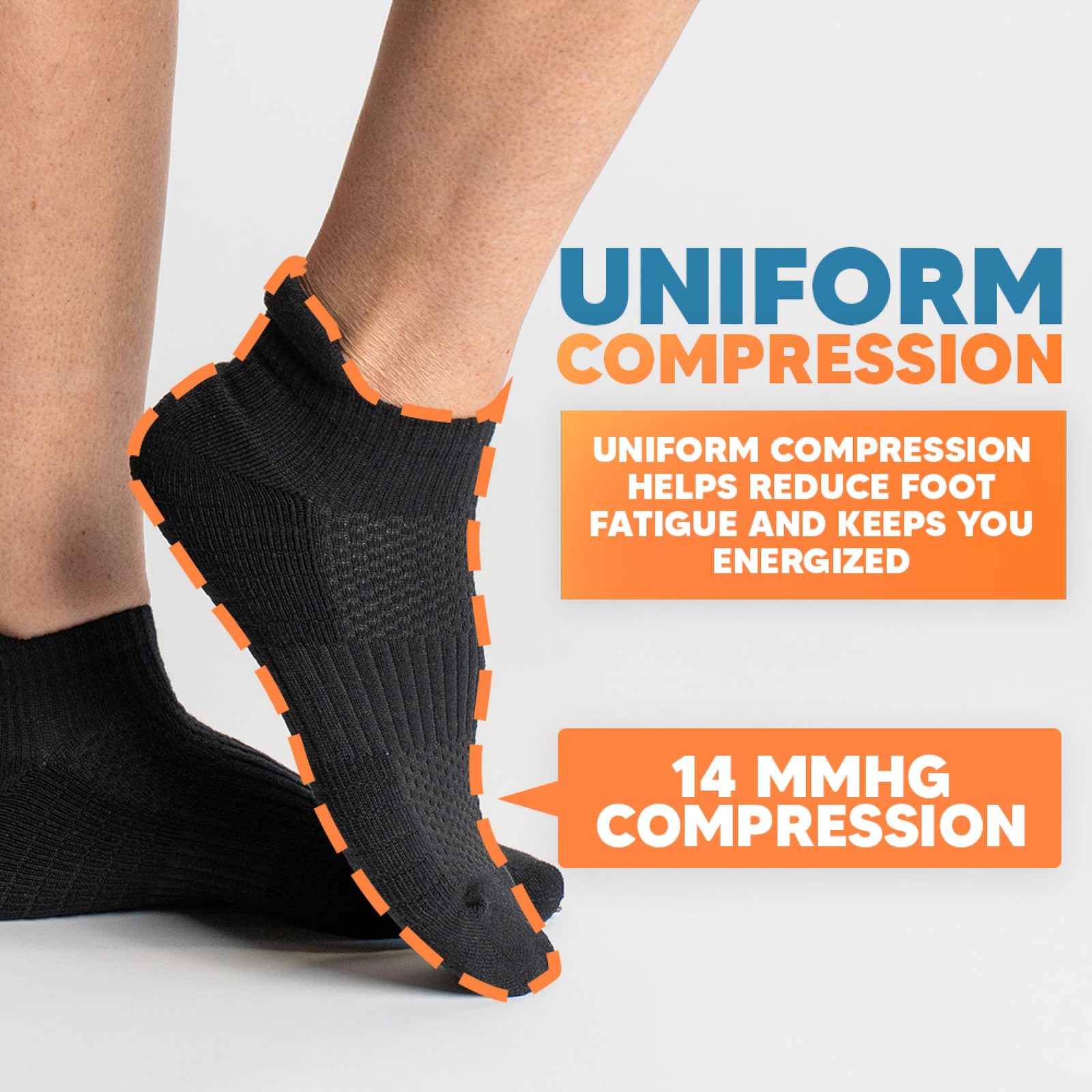 Ankle Compression Socks for Women & Men, 14 mmHg Support Improves Circulation…
