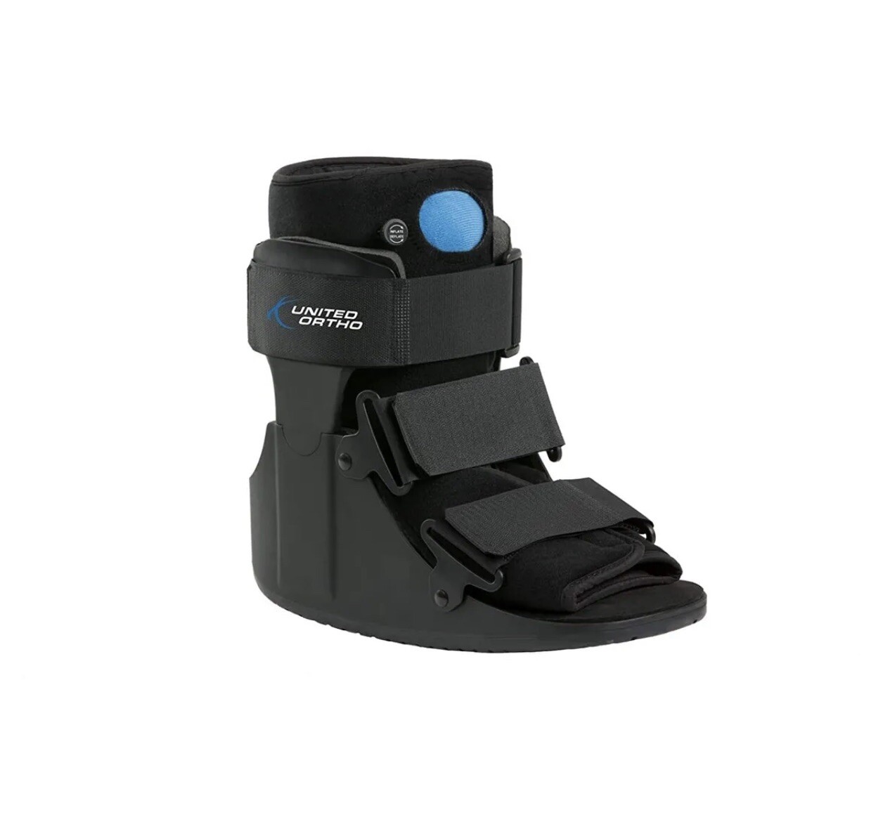 United Ortho Short Air Cam Walker Unisex Adults Black Fracture Boots Size XL