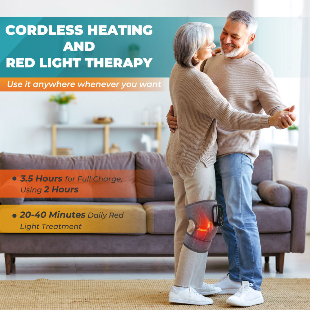 Electric Infrared 650nm 850nm Red Heating Vibration Massage Leg Joint Brace