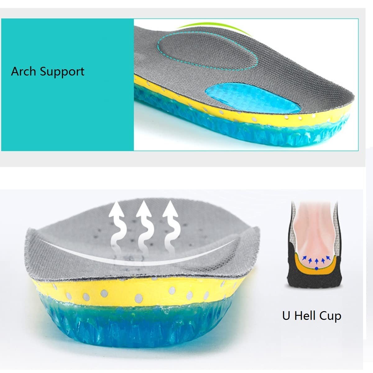 Children’s Athletic Gel Insoles for Cushion and Comfort Kids Running Insoles …