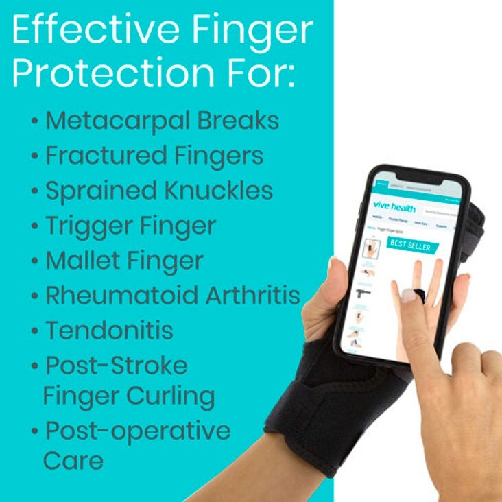Dual Trigger Finger Splint Immobilizer for Finger Pain, Stiffness, Locking joint