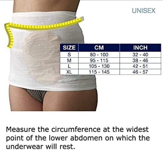 Corsinel StomaSafe Classic Pack of 3 Ostomy/Hernia Light Support White, M 38-…