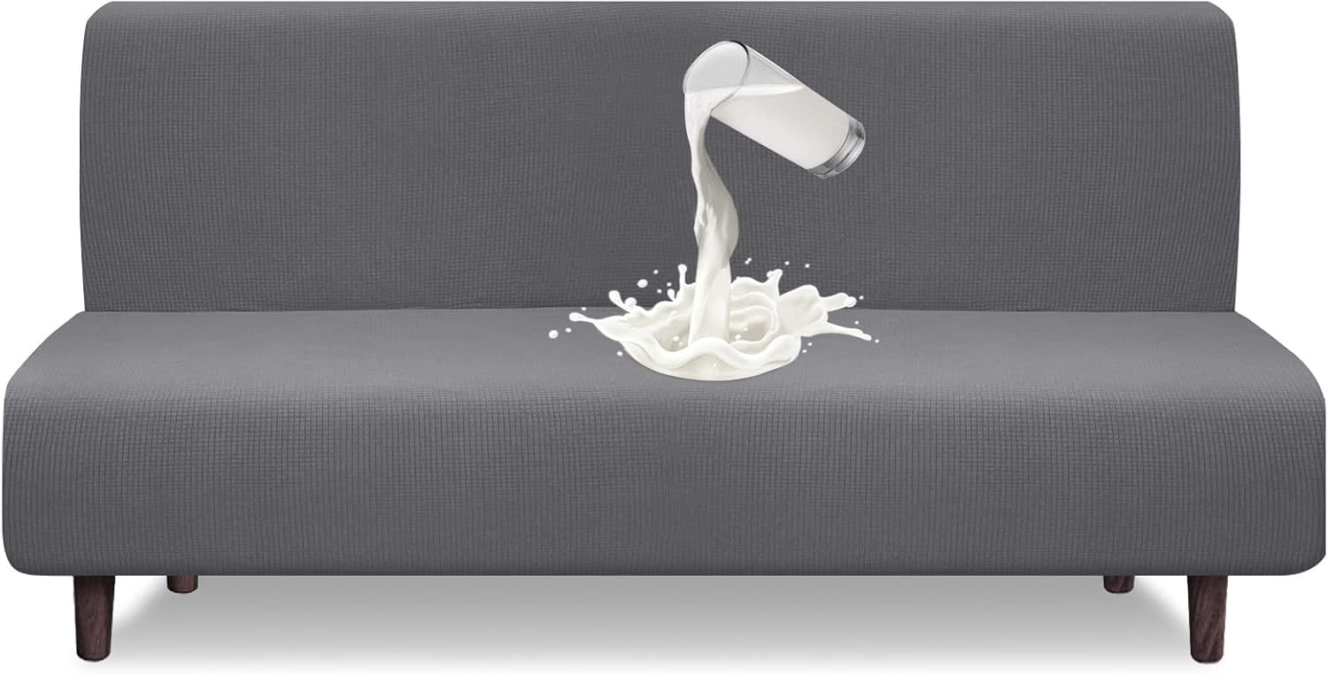 Granbest Water Repellent Futon Cover High Stretch Armless Sofa Covers Foldable S
