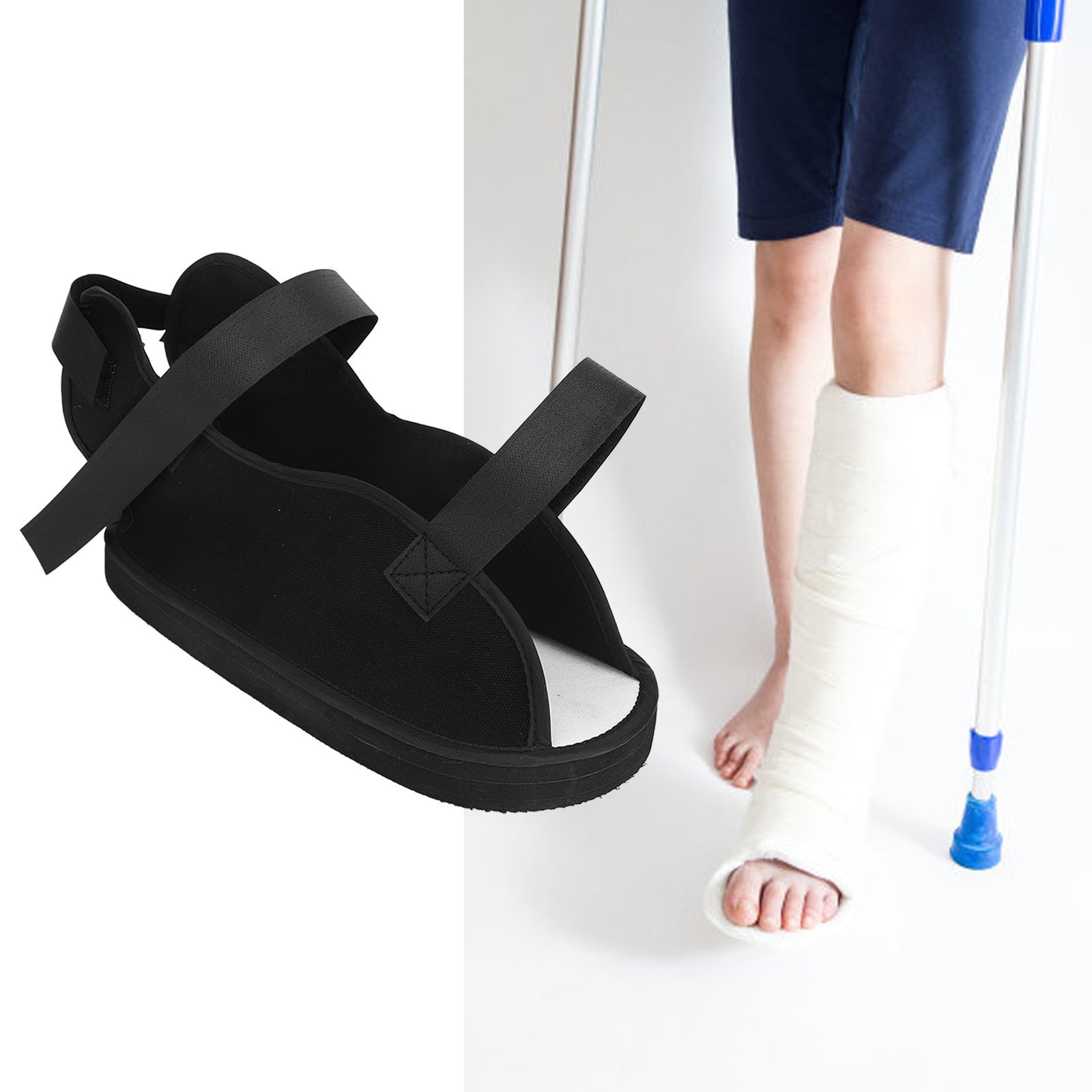 S Post Op Shoe Open Toe Fracture Plaster Protective Leg Foot Supports Health