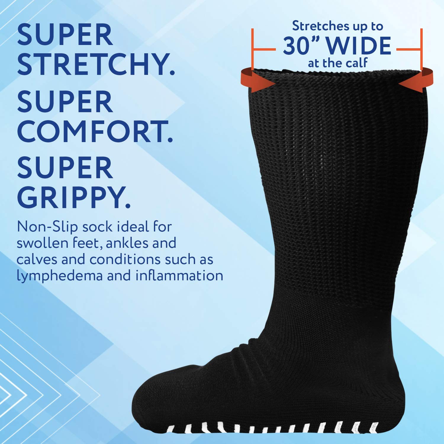 Wide Calf Super Stretch Lymphedema Hospital Medical Compression Socks