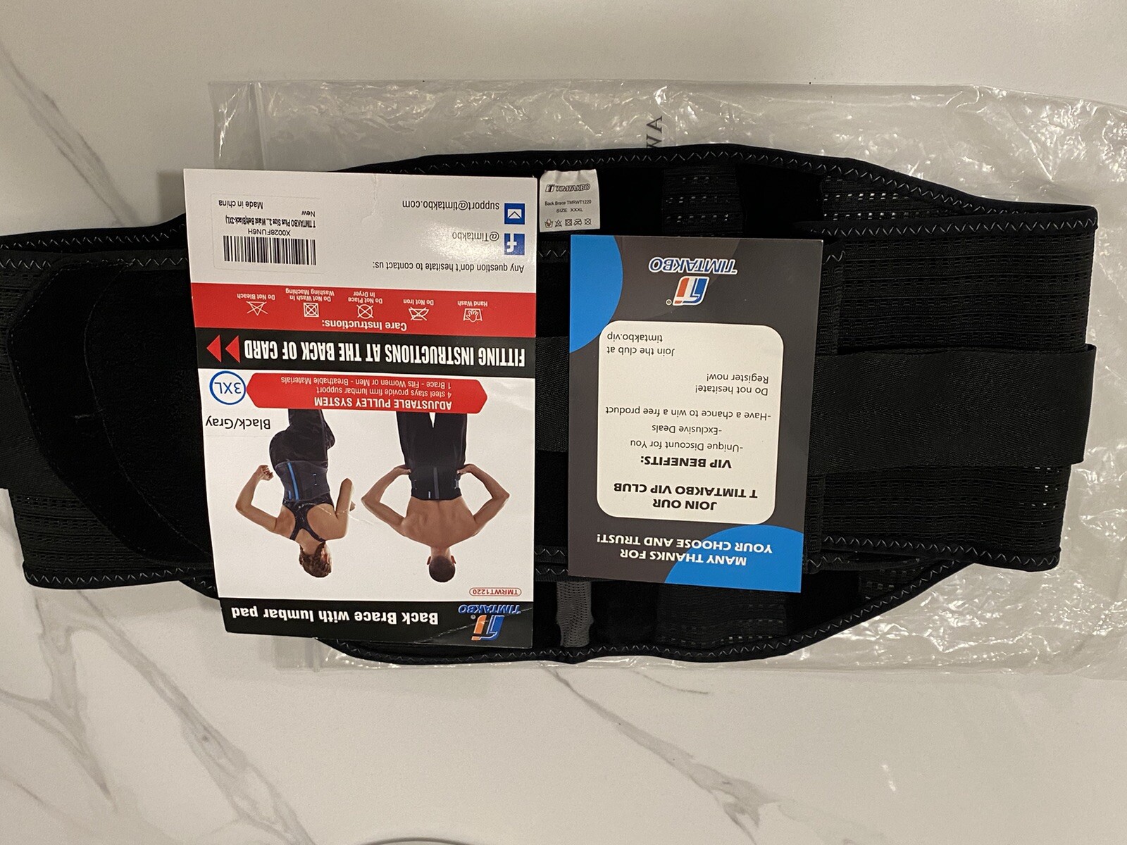 New Timtakbo 3XL Lower Back Brace/ Support Waist Belt Men/Women Pain Relief