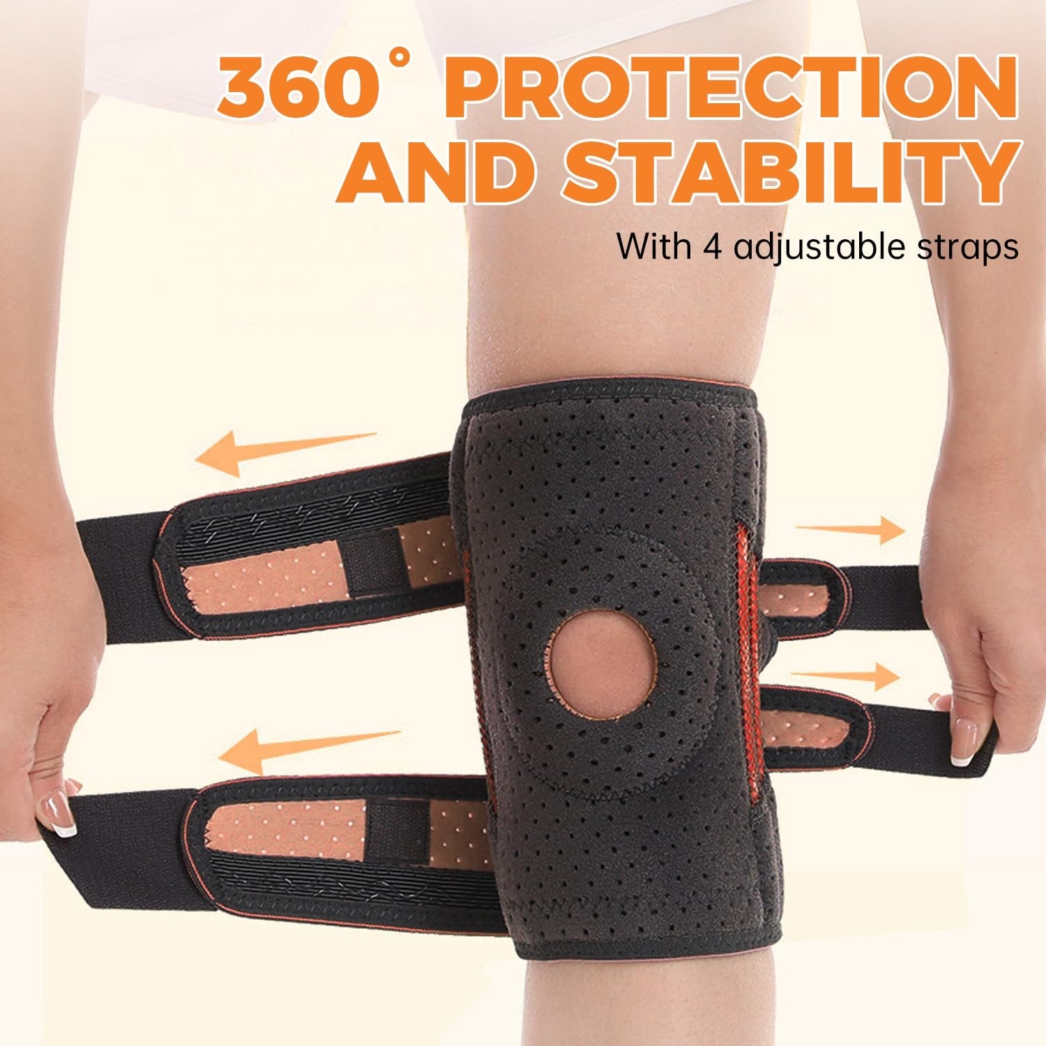 Knee Brace Sleeve Compression Support Joint Pain Arthritis Relief 21-27.5″