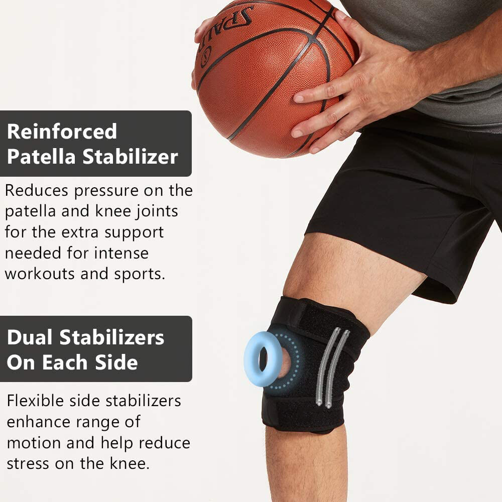 Compression Knee Brace Patella Support Meniscus Tear Sport Pain Arthritis Relief