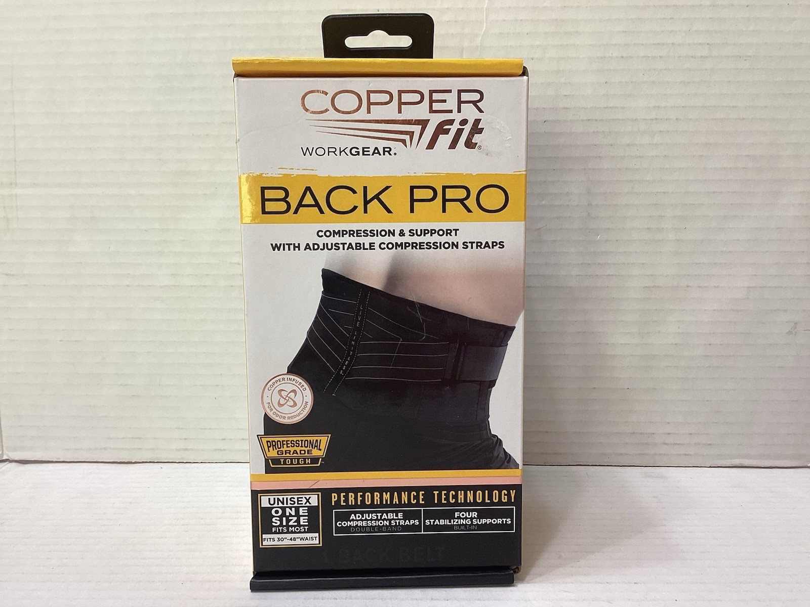 Copper Fit Work Gear BACK PRO Support Belt Compression One Size Fit Most 30”-48”