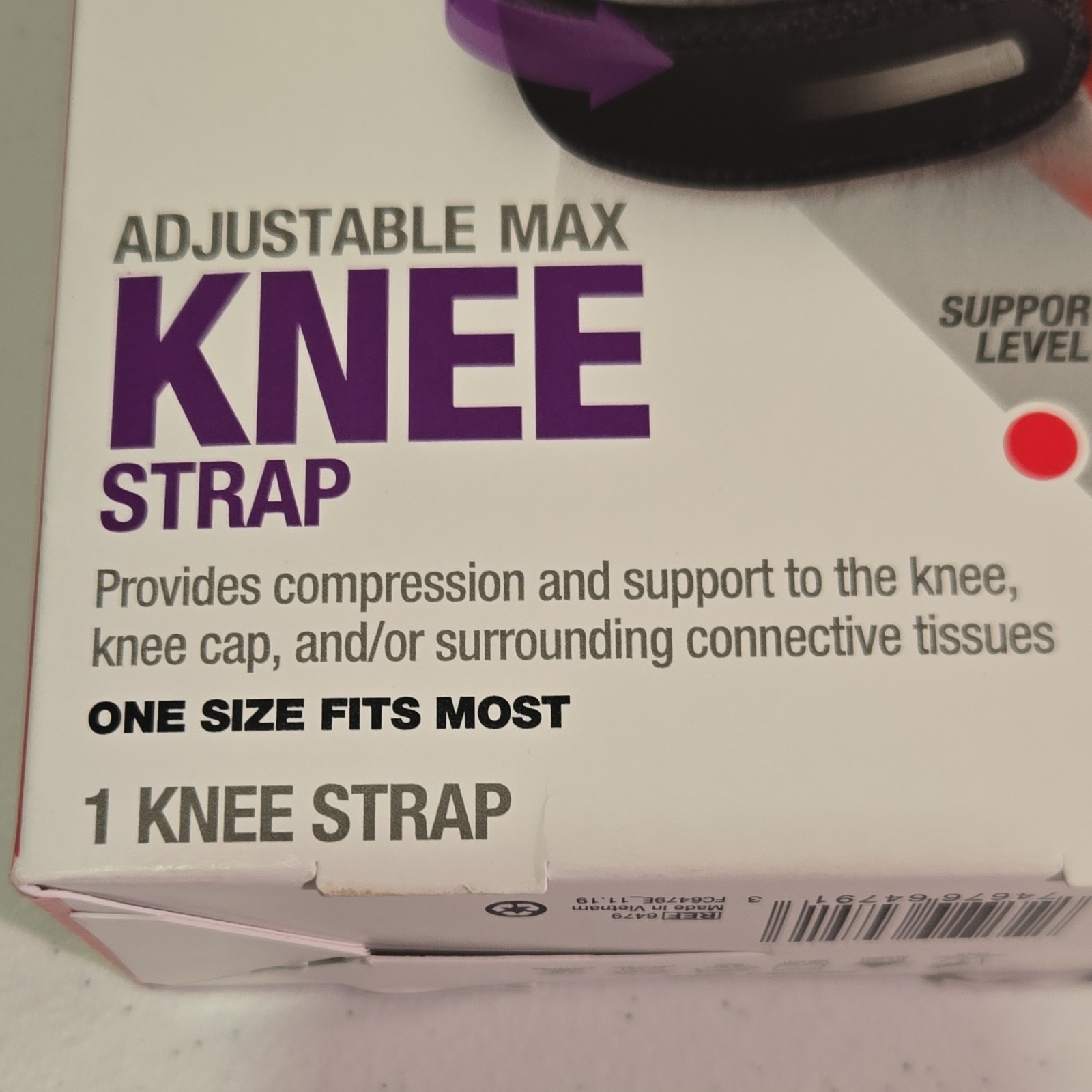 Mueller Adjustable Max Knee Strap Black One Size