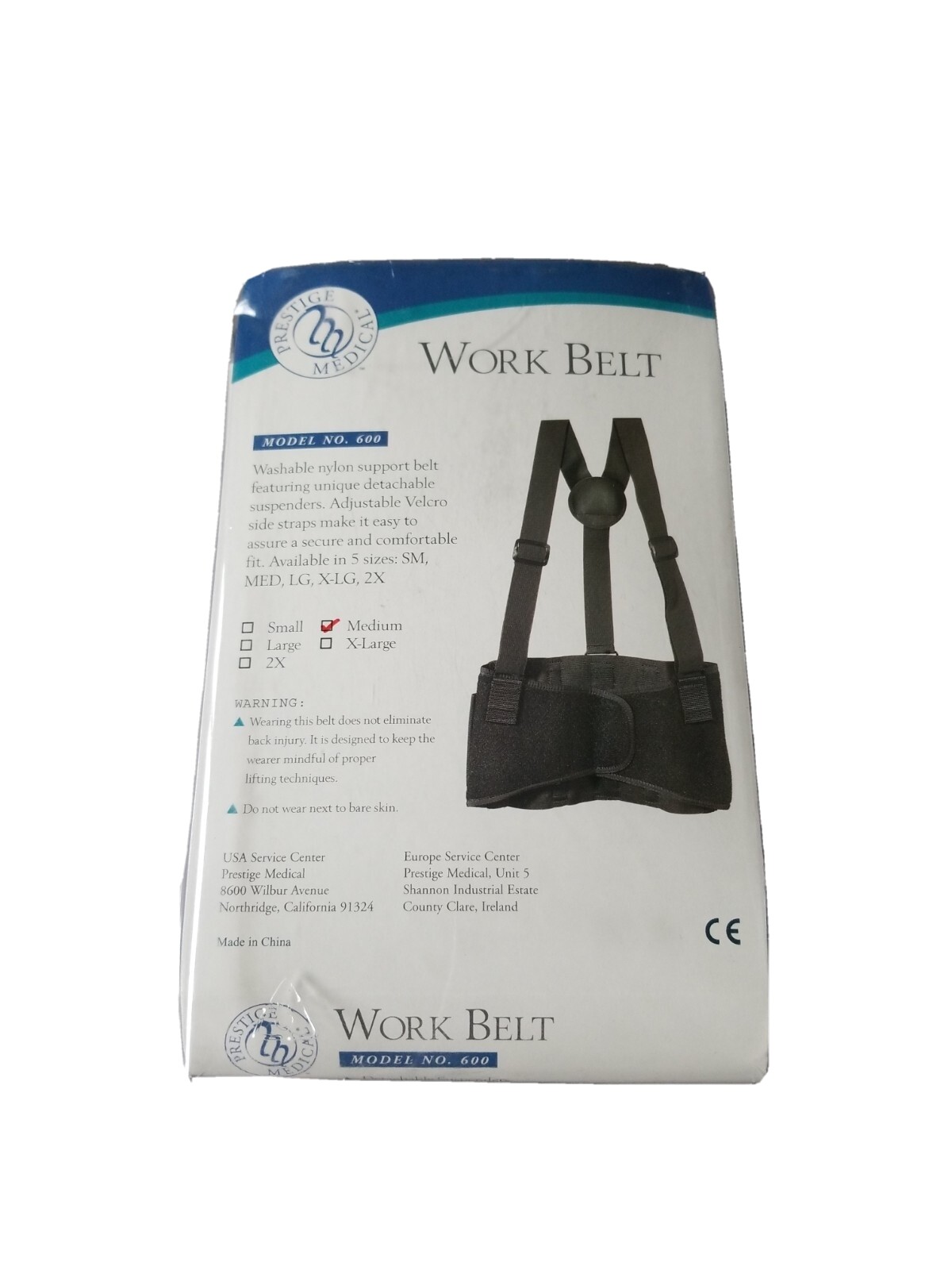 Prestige Medical Lower Back Brace with Suspenders | Lumbar Support |
