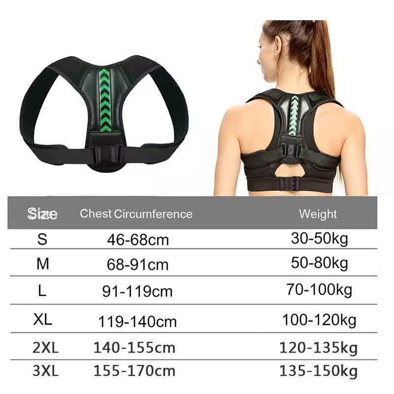 Back Posture Corrector Shoulder Straight Support Brace Belt Therapy Men Women