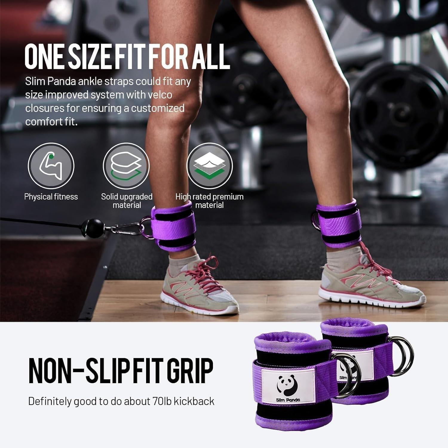 Neoprene Ankle Strap Cuffs for Kickbacks & Leg Extension | Gym Gear