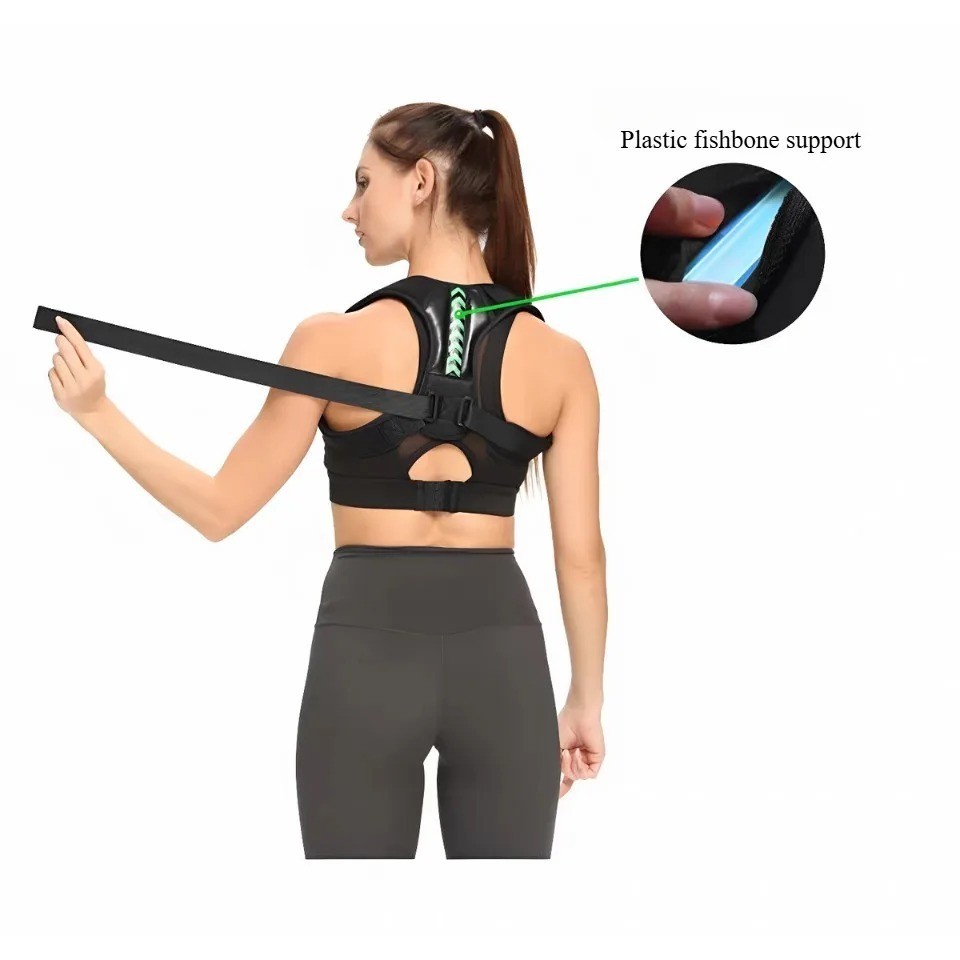 Adjustable Posture Corrector Low Back Support Shoulder Brace Belt for Men Women