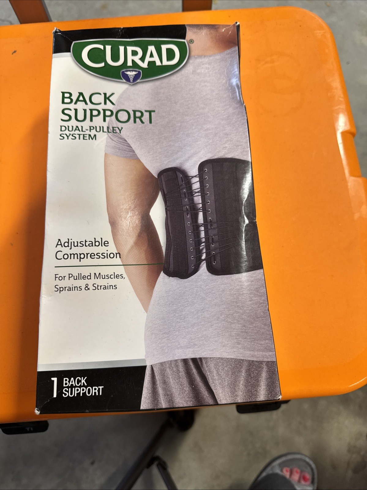 Curad Back Support Belt S/M – Dual Pulley Lumbar Brace for Lower Back Pain