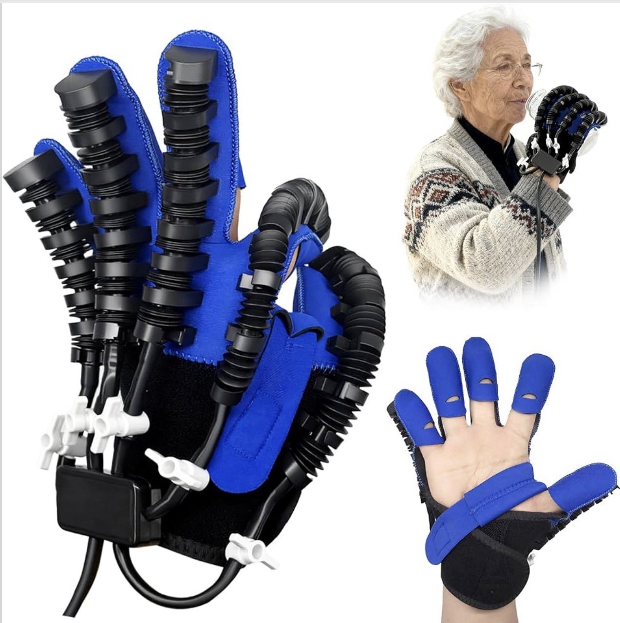 Hand Rehabilitation Equipment,Therapy Gloves for Stroke Hand Recovery-Left/Large
