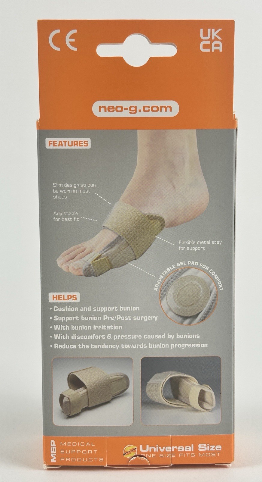 Neo G Bunion Corrector Splint Hallux Valgus Support Brace Toe Straightener