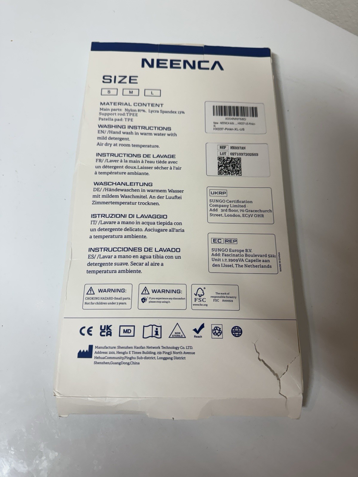 NEENCA Professional Knee Brace – Black, X-Large (HX051)