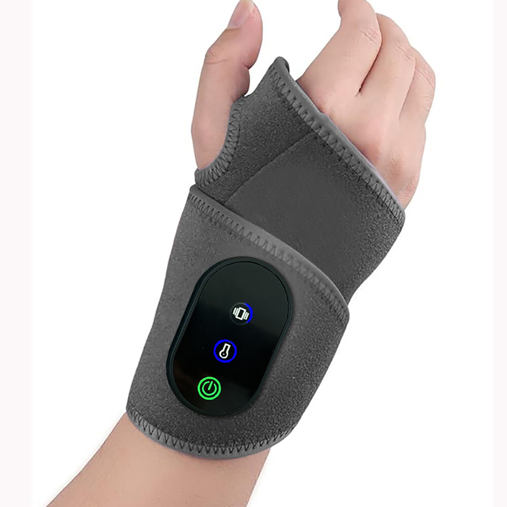 Heated USB 3 Modes Wrist Joint Vibration Massage Wristband Relieve Muscle Brace