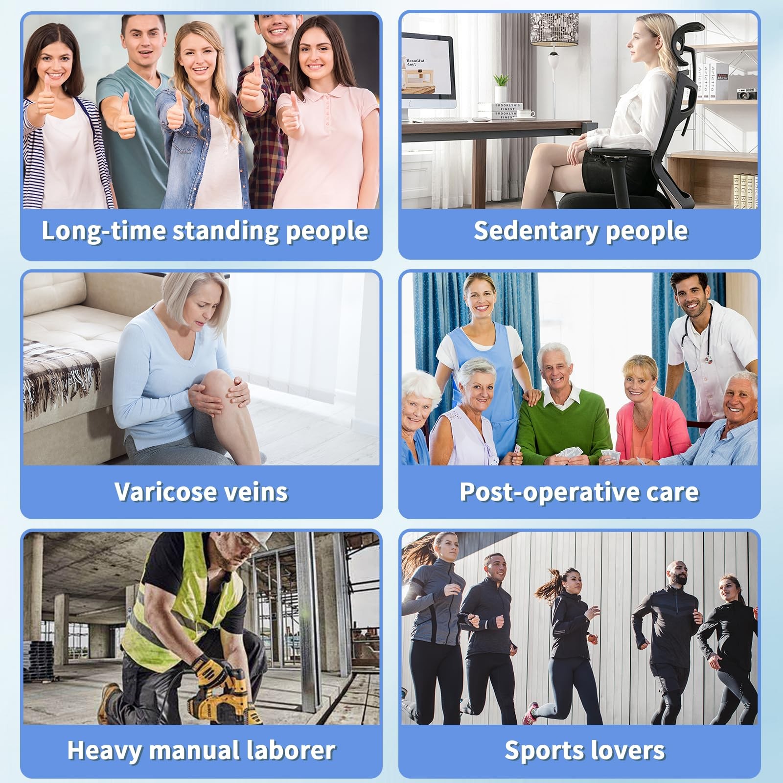 Medical Compression Pantyhose 20-30mmHg Graduated Support for Women & Men