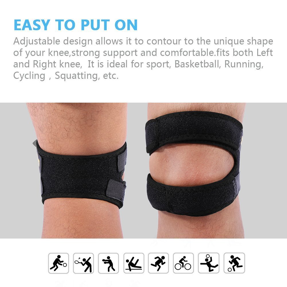 Knee Support Compression Strap Brace Sports Joint Pain Relief Arthritis Sport US