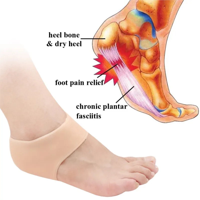 Silicone Foot Pad Anti Wear And Anti Dry Cracking Heel Pad For Relieving Heel Pa