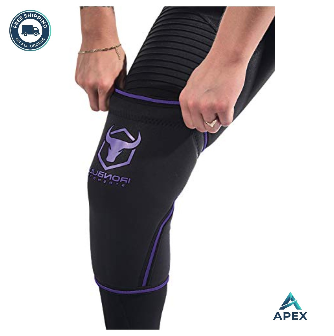 Knee Sleeves 7mm Neoprene Compression Support for Squats Powerlifting