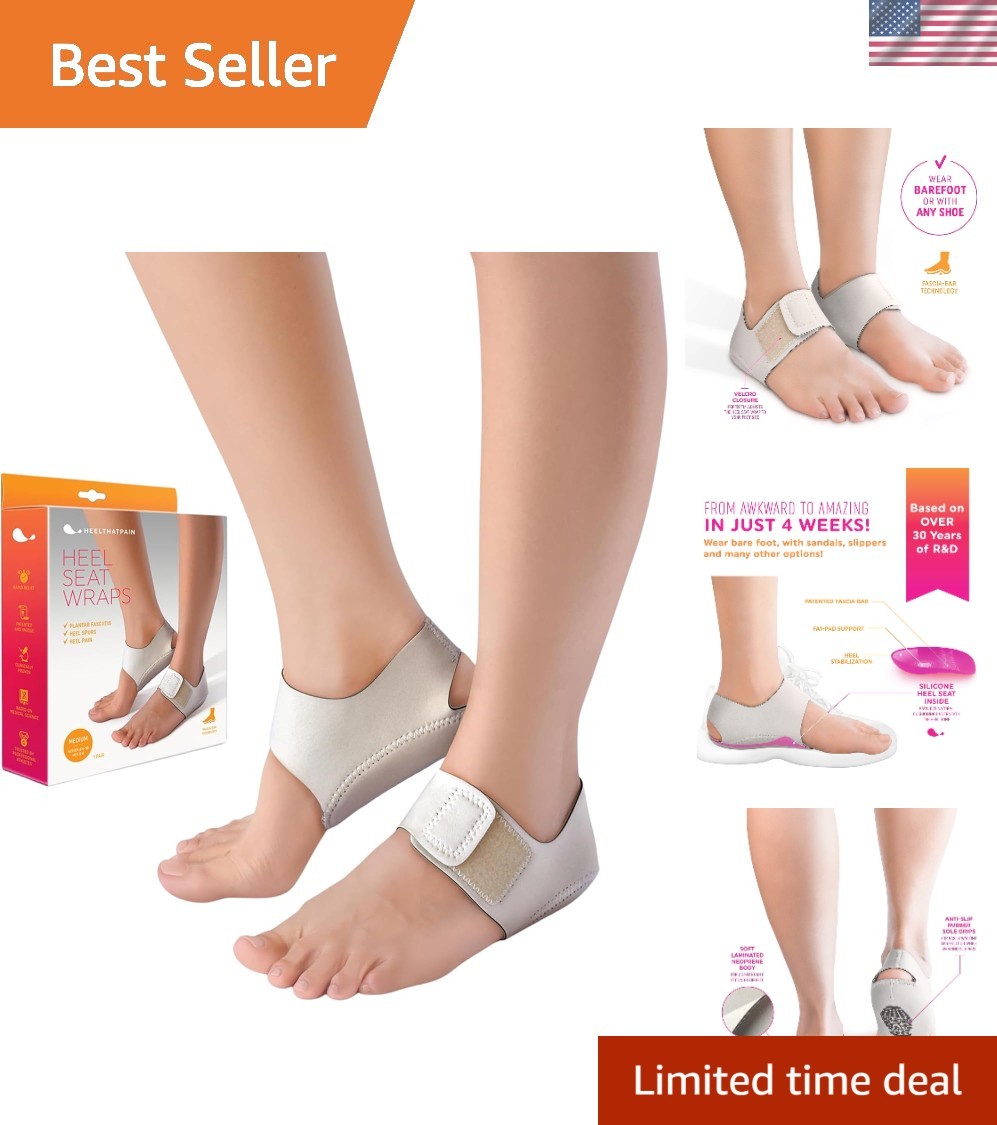 Cushioning Heel Seat Wraps for Enhanced Comfort & Support, M 6.5-10, M 5-8 Sizes