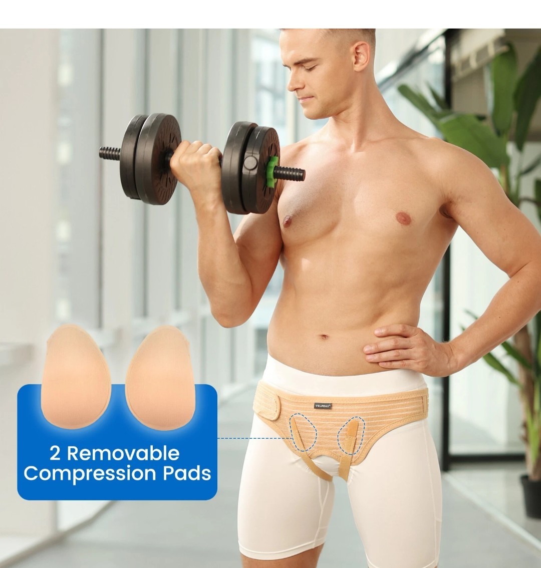 Velpeau Inguinal Hernia Support Belt Double Groin Hernia Pain Relief Truss Brace