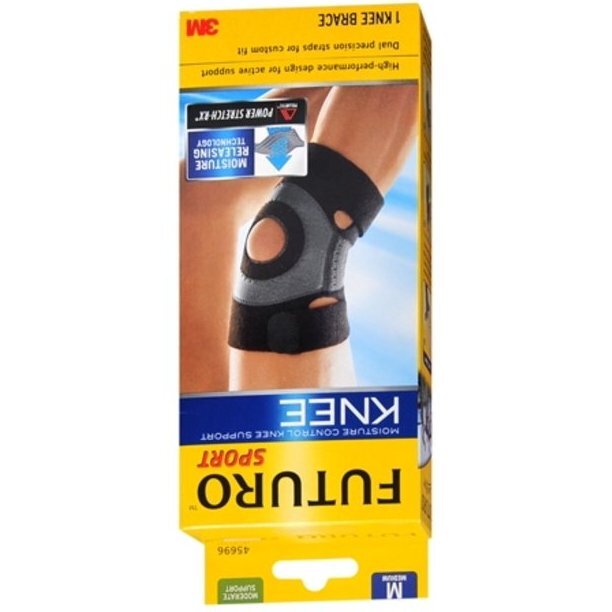 3M Futuro Sport 45696 Knee Support Moisture Control Moderate Medium Black 1ct