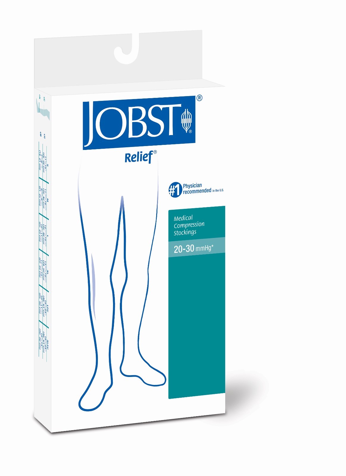 Jobst Relief Compression Knee Stockings 20-30 mmhg Supports Open Toe Silicone