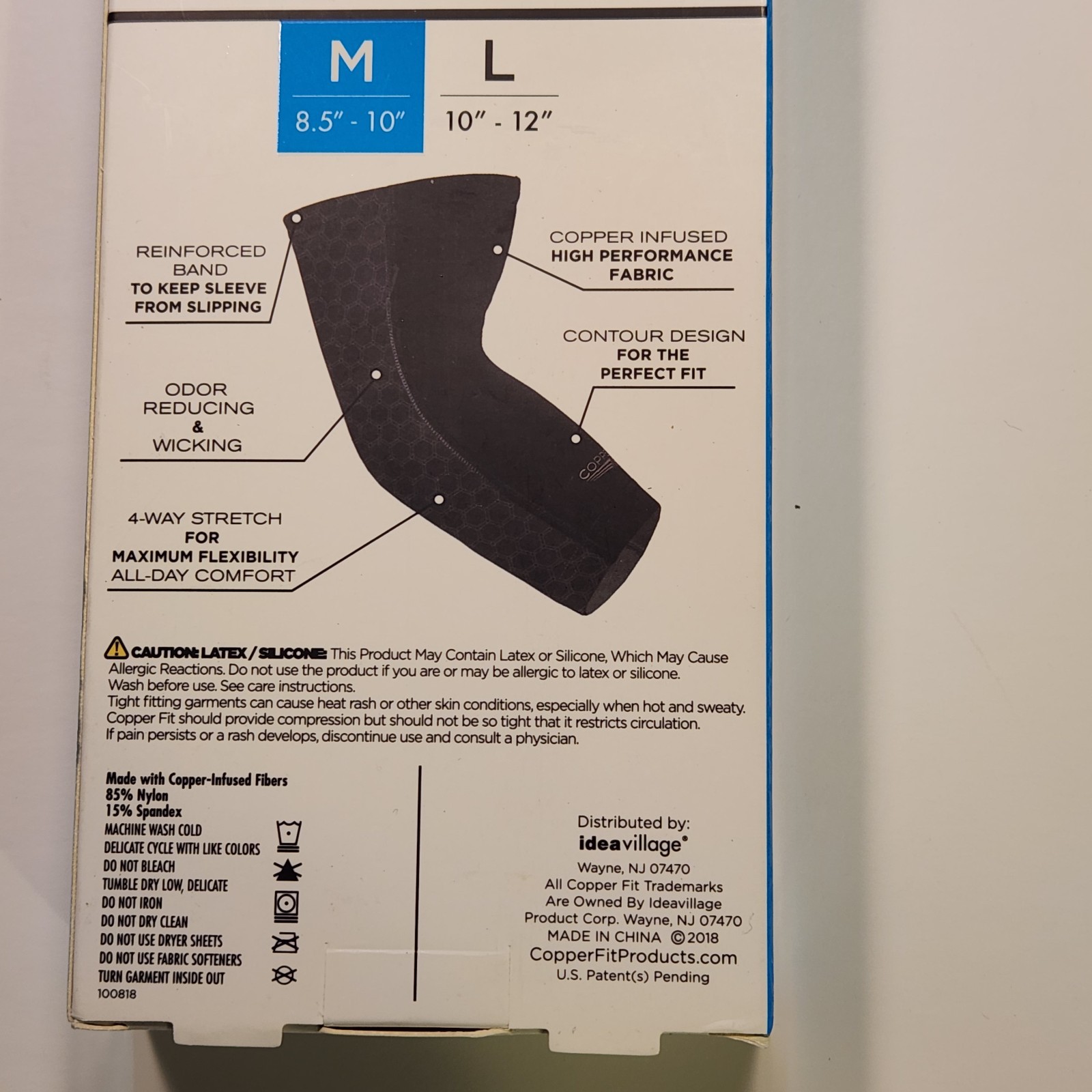 Original Copper Fit Freedom Elbow Compression Sleeve, 2 packs, Medium, Unisex