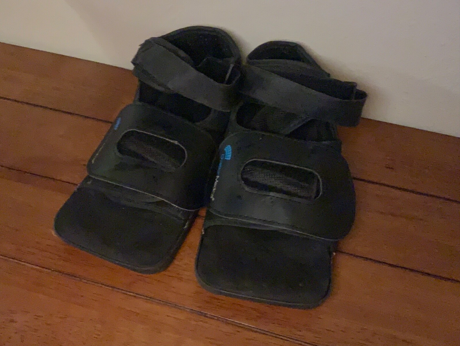 Pair of Ovation Medical Surgical Shoes Post-Op Square Toed Sandals