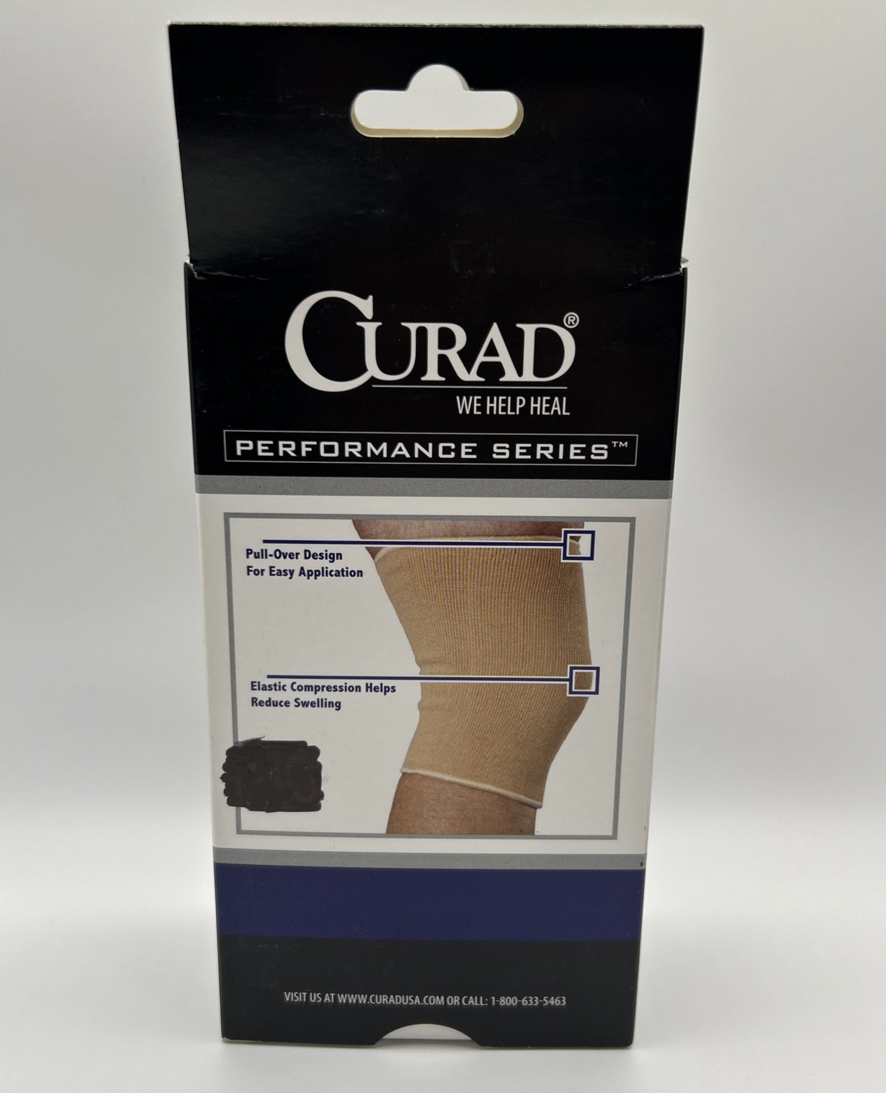 Curad Performance Series Elastic Pull-Over Knee Support, Medium, 1 ea