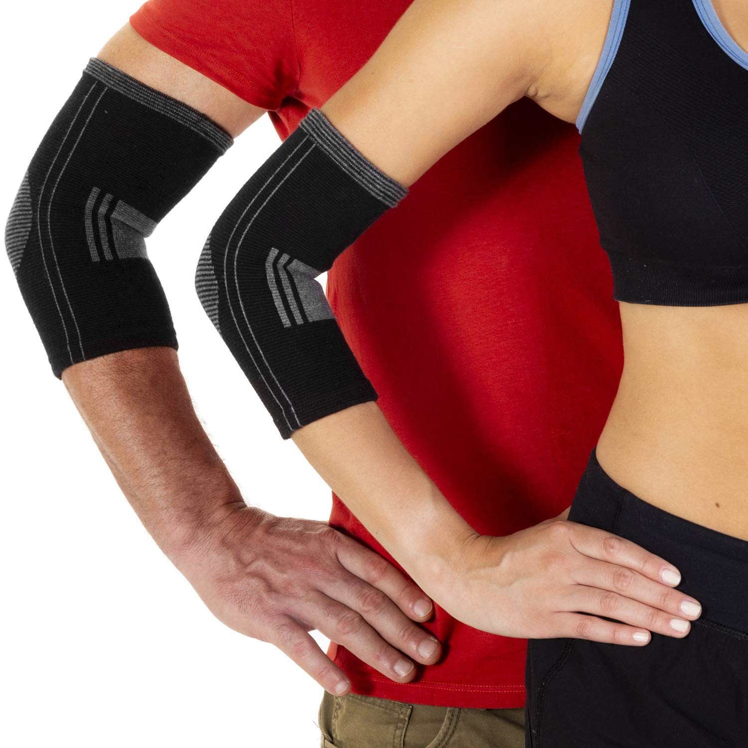 SocksLane Elbow Brace for Tennis Elbow, Tendonitis & Arthritis Medium, Black