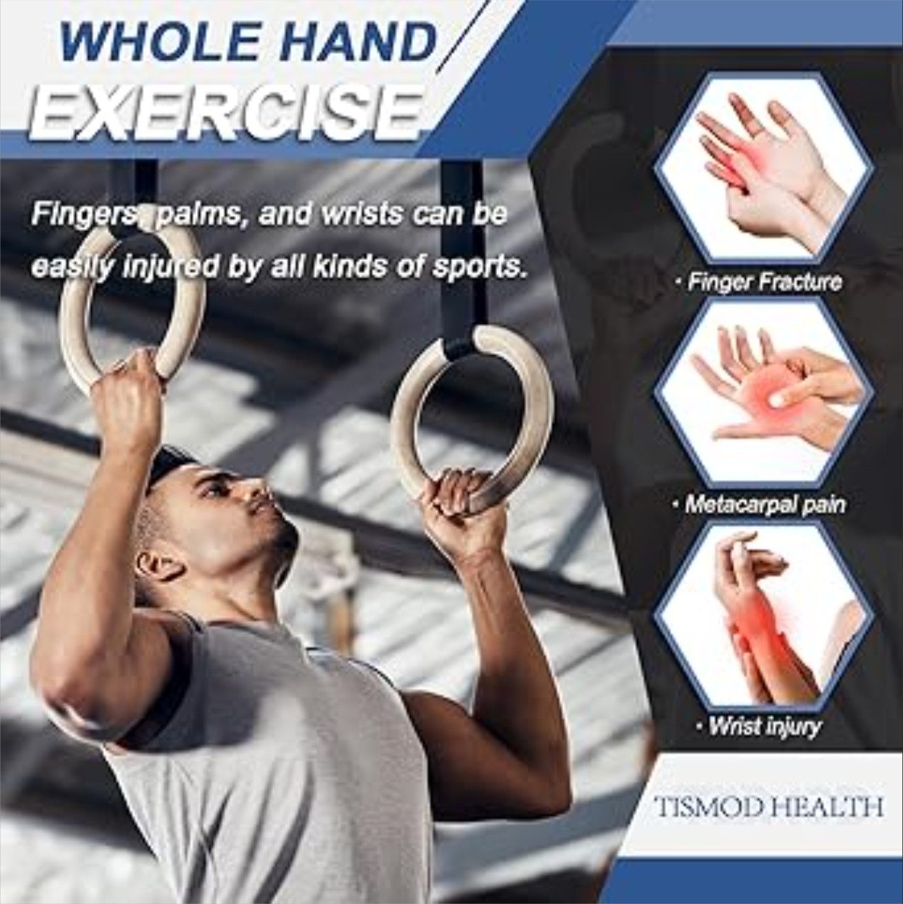 Finger Splint: Support the Middle, Index, little or Ring Finger S-M (Left Hand)