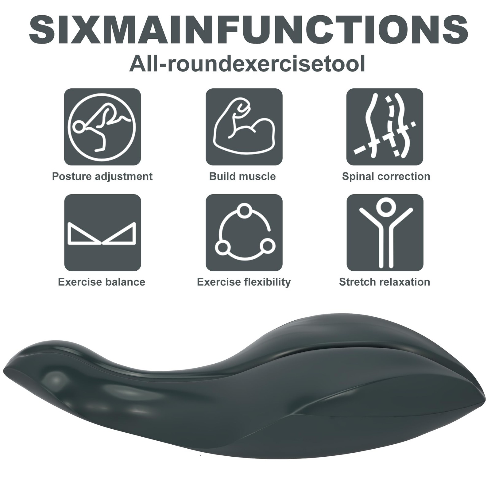 lukar Spine Corrector Pilates,Dolphin-Shaped OoV Pilates Equipment for Home Stud