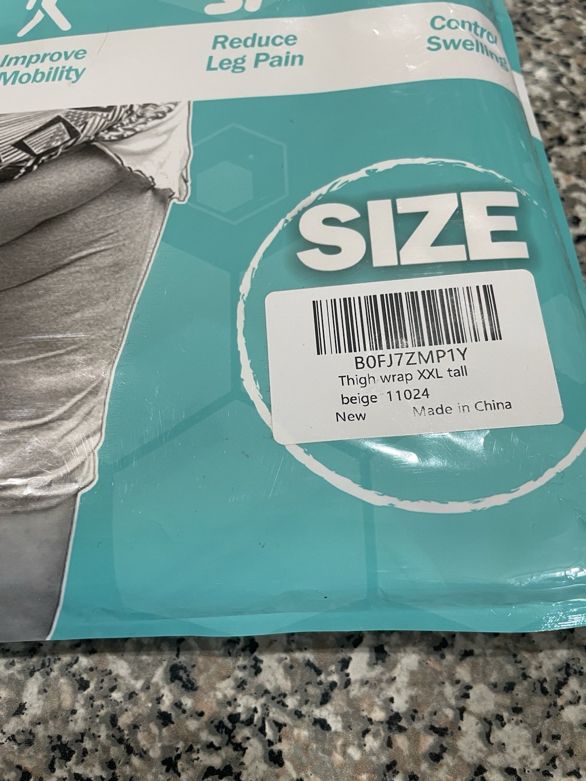 Beltwell Adjustable THIGH Compression Wrap Lymphedema Circulation XXL TALL Beige