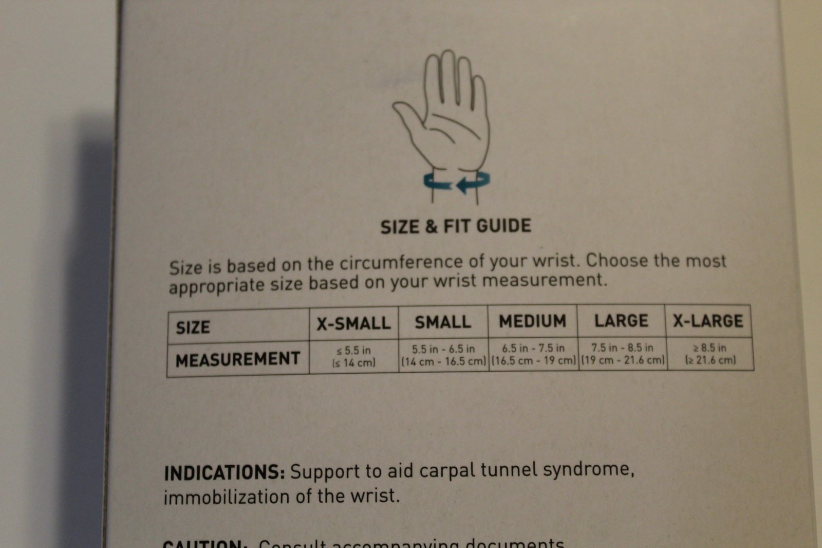 McKesson Wrist Splint (Model 155-79-87073)-Beige-Right Hand-Small-NEW
