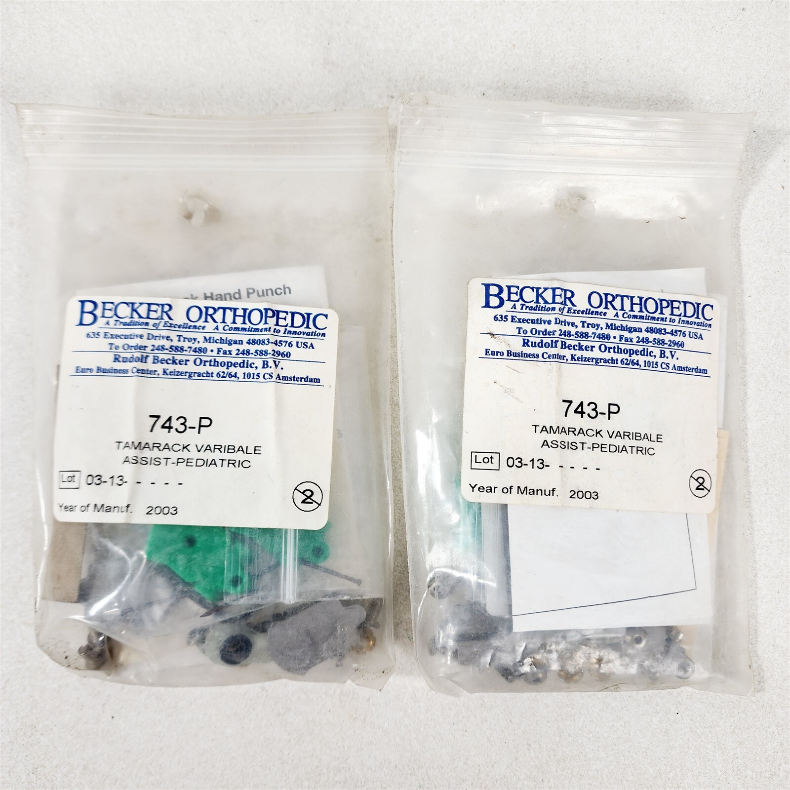 Tamarack Flexure Joint Kits 2 Pairs of 743-P Pediatric Variable Assist