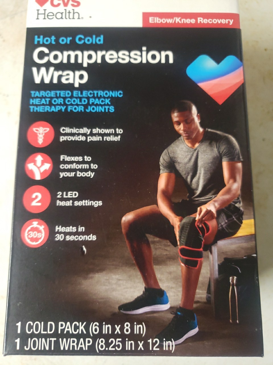 CVS Health Hot or Cold Compression Wrap w Targeted Electronic Heat or Cold Pack