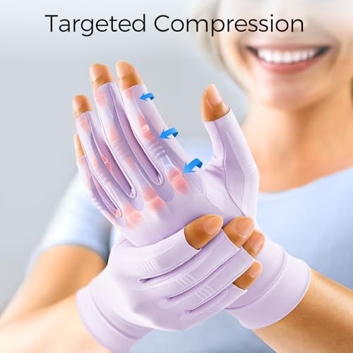 Compression Arthritis Gloves Fingerless Hand Support for Carpal Tunnel Relief