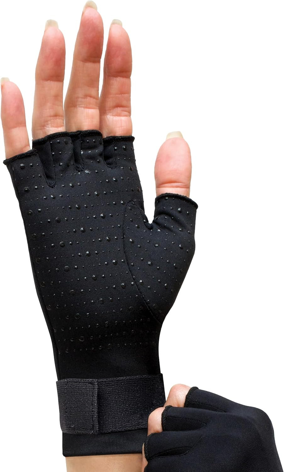 Tommie Copper Compression Gloves,Copper-Infused,Fabric Gloves, Adjustable Fit,Pa