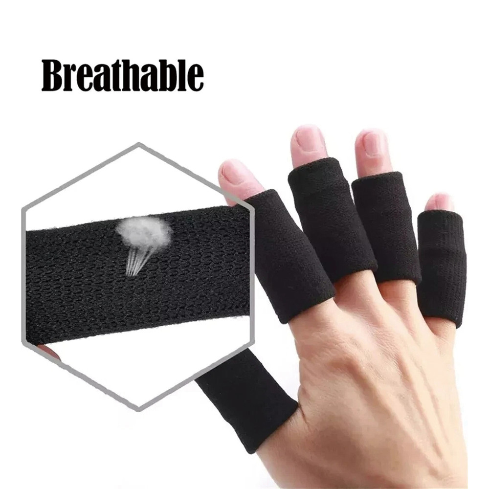 10 Pcs Elastic Finger Compression Sleeves Support Thumb Brace Protectors