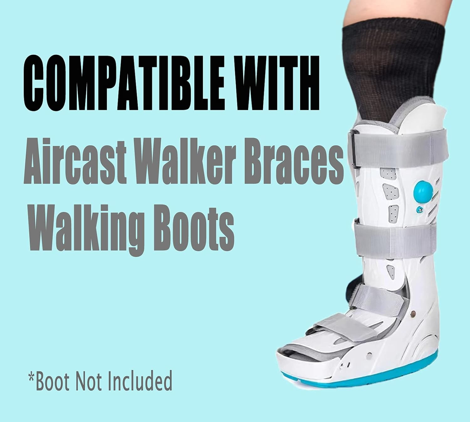 2 Pairs Walking Boot Socks Air Cam Walker Brace Fracture Boots Orthopedics Socks