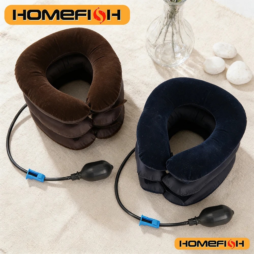 Cervical Neck Traction Device Collar Brace Support Pain Relief Stretcher Therapy